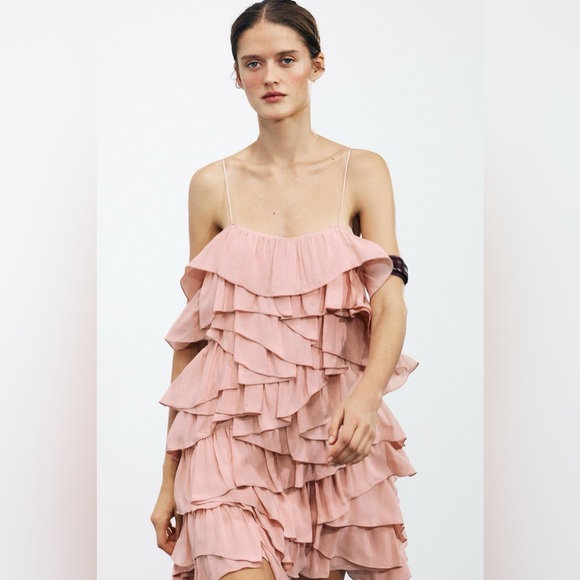 Zara Ruffled Dress ZW Collection - Picture 1 of 9